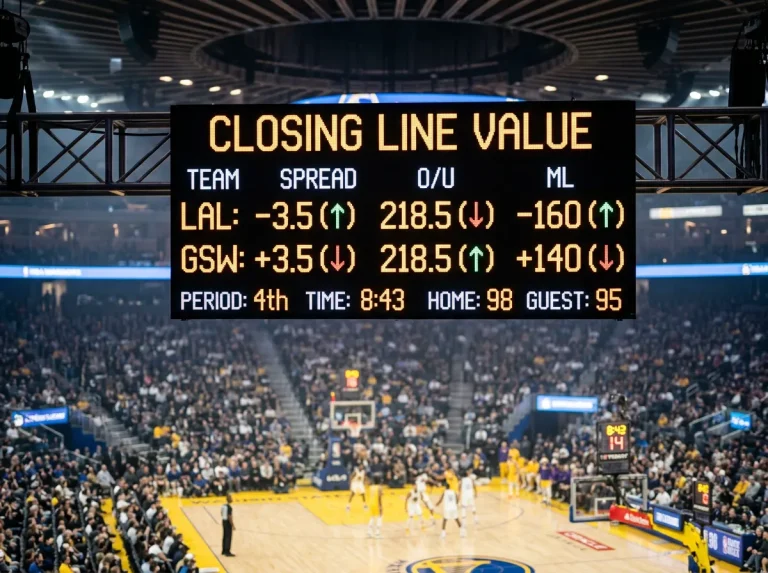 NBA prop betting closing line movement chart showing value capture over time