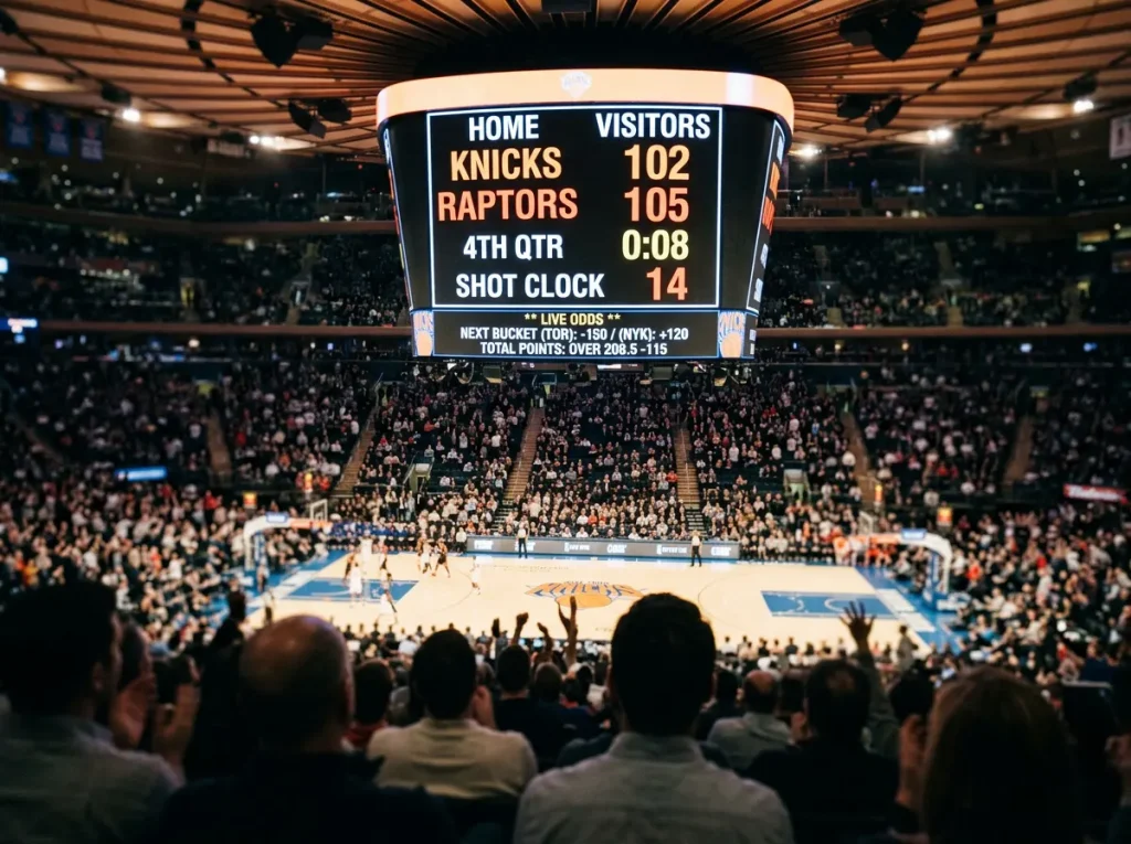 NBA game clock and live betting timing windows showing optimal prop betting moments