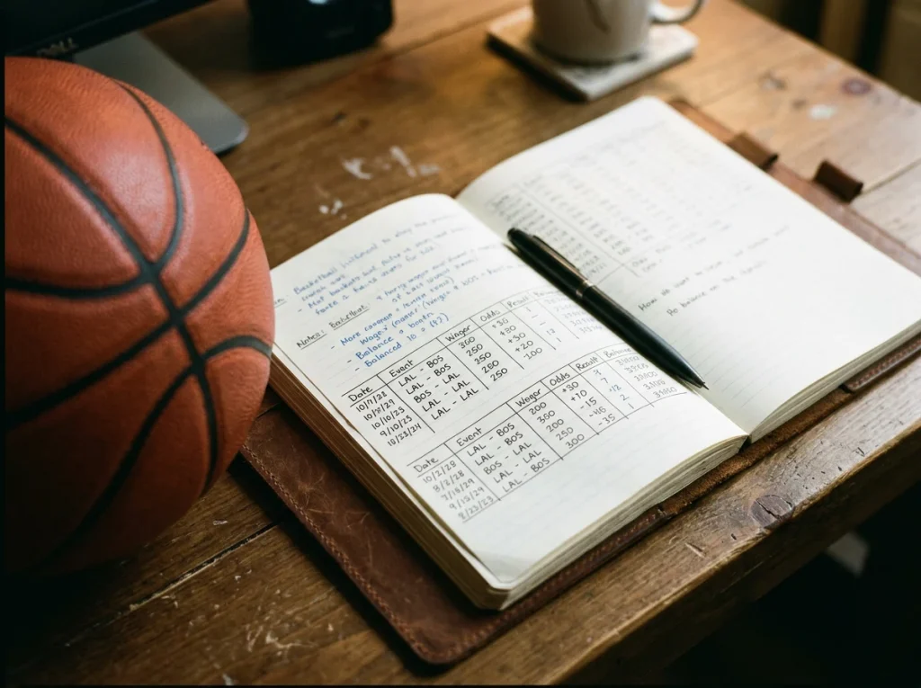 NBA prop betting bankroll management chart showing stake sizing and variance protection