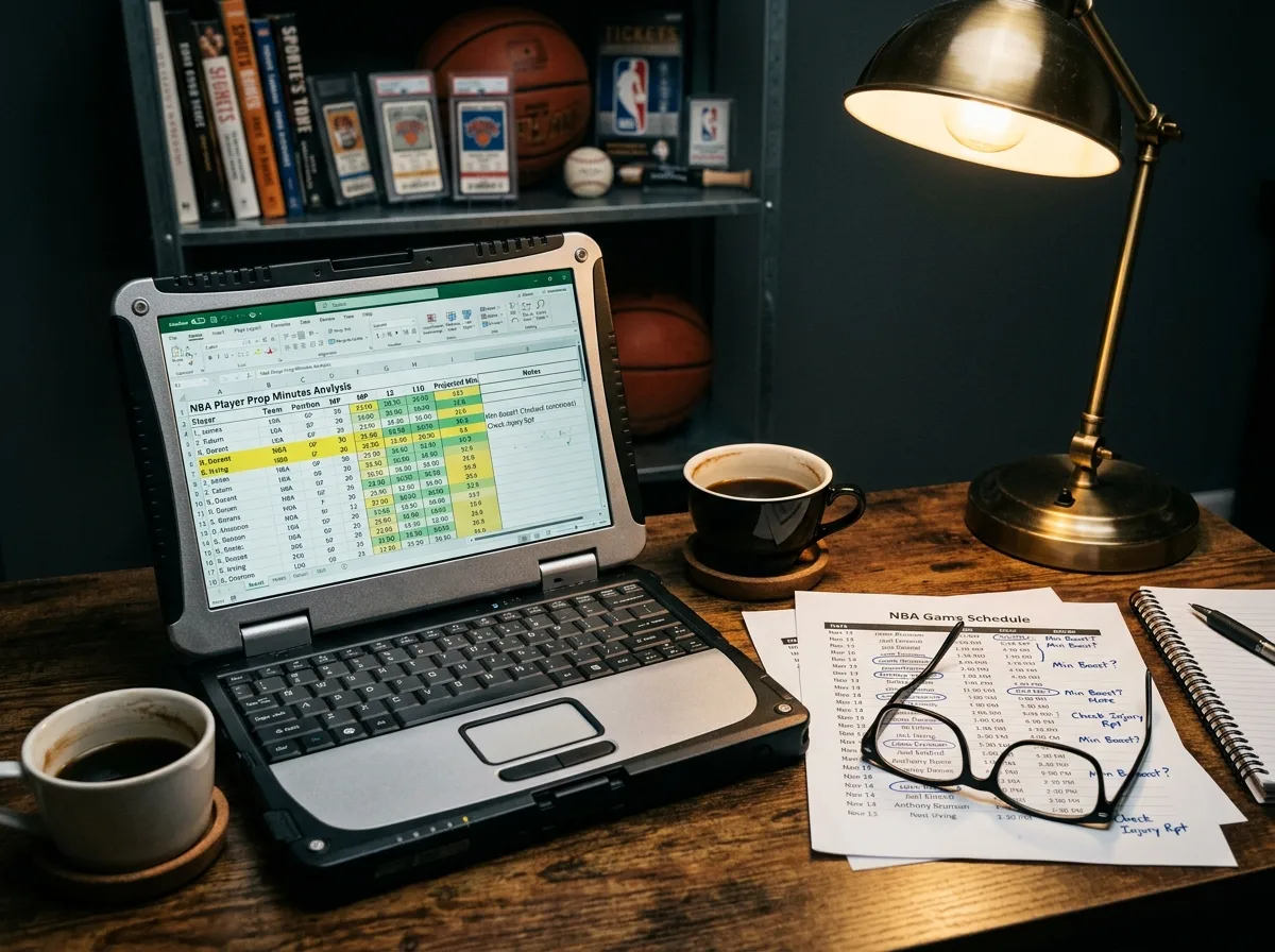 NBA player minutes analysis chart for prop betting strategy