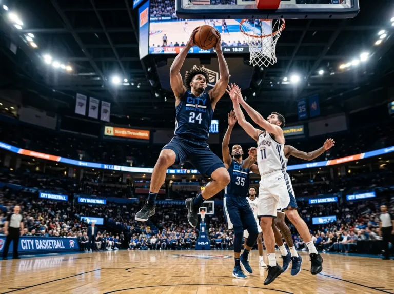 NBA player grabbing a rebound with statistical overlay showing rebounding prop bet analysis